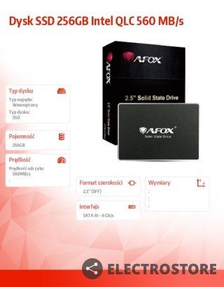 AFOX Dysk SSD 256GB Intel QLC 560 MB/s