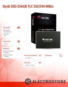 AFOX Dysk SSD 256GB TLC 555/510 MB/s