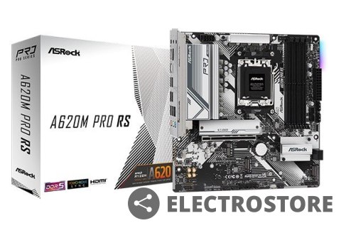 ASRock Płyta główna A620M PRO RS AM5 4DDR5 HDMI/DP M.2 mATX ASRock Płyta główna A620M PRO RS AM5 4DDR5 HDMI/DP M.2 mATX