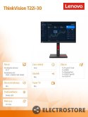 Lenovo Monitor 21.5 cala ThinkVision T22i-30 WLED LCD 63B0MAT6EU