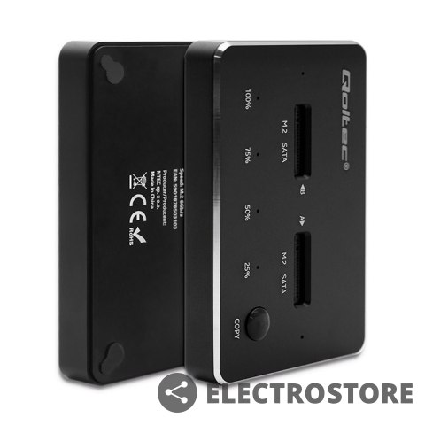 Qoltec Stacja dokujca dysków 2x SSD M.2 SATA | NGFF | USB typ C Qoltec Stacja dokujca dysków 2x SSD M.2 SATA | NGFF | USB typ C