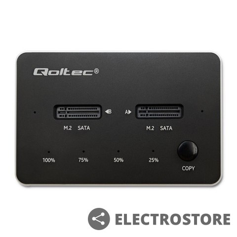 Qoltec Stacja dokujca dysków 2x SSD M.2 SATA | NGFF | USB typ C Qoltec Stacja dokujca dysków 2x SSD M.2 SATA | NGFF | USB typ C