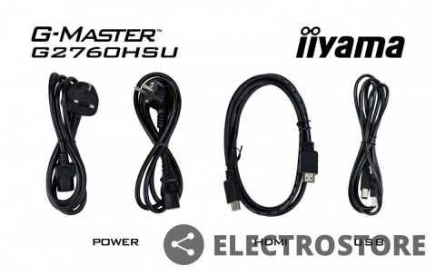 IIYAMA Monitor G-Master 27 cali G2760HSU-B3 TN,165Hz,0.5ms,400cd/m2,HDMI,DP,USB IIYAMA Monitor G-Master 27 cali G2760HSU-B3 TN,165Hz,0.5ms,400cd/m2,HDMI,DP,USB
