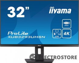 IIYAMA Monitor ProLite XUB3293UHSN 31.5 cala XUB3293UHSN-B5 IPS,4K,USB-C DOCK,KVM,SLIM,2x3W,RJ45