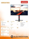 Lenovo Monitor 23.8 cali ThinkVision P24h-30 WLED LCD 63B3GAT6EU