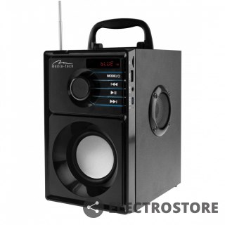 Media-Tech Głośnik BOOMBOX SILVER MT3179 Bluetooth 5.1+EDR/FM/MP3/MicroSD/USB/AUS/Pilot/USB-C/LED/RMS 15W/PMPO 600W