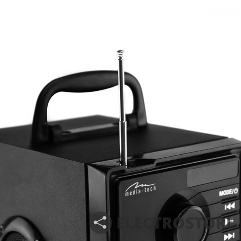 Media-Tech Głośnik BOOMBOX SILVER MT3179 Bluetooth 5.1+EDR/FM/MP3/MicroSD/USB/AUS/Pilot/USB-C/LED/RMS 15W/PMPO 600W Media-Tech Głośnik BOOMBOX SILVER MT3179 Bluetooth 5.1+EDR/FM/MP3/MicroSD/USB/AUS/Pilot/USB-C/LED/RMS 15W/PMPO 600W