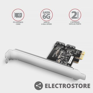 AXAGON PCES-SJ2 Kontroler PCIe 2x wewnętrzny port SATA 6G, chipset JMB582 SP & LP