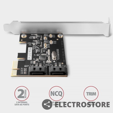 AXAGON PCES-SJ2 Kontroler PCIe 2x wewnętrzny port SATA 6G, chipset JMB582 SP & LP AXAGON PCES-SJ2 Kontroler PCIe 2x wewnętrzny port SATA 6G, chipset JMB582 SP & LP