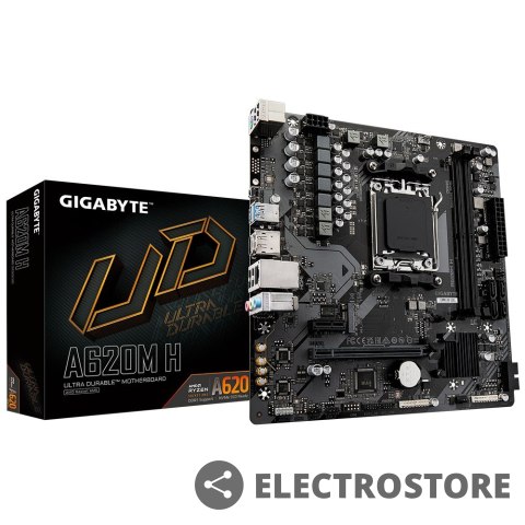 Gigabyte Płyta główna A620M H AM5 2DDR5 HDMI/DP M.2 mATX Gigabyte Płyta główna A620M H AM5 2DDR5 HDMI/DP M.2 mATX