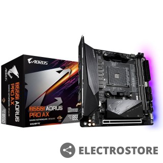 Gigabyte Płyta główna B550I AORUS PRO AX AM4 2DDR4 HDMI/DP mITX