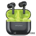 AWEI Słuchawki Bluetooth 5.3 T1 Pro czarno-zielone
