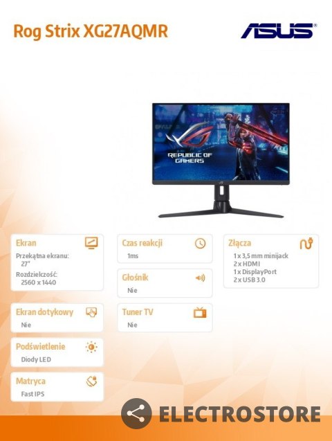 Asus Monitor 27 cali XG27AQMR Asus Monitor 27 cali XG27AQMR