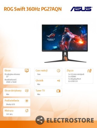 Asus Monitor 27 cali PG27AQN