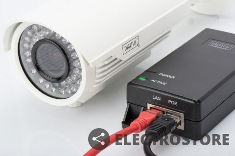 Digitus Zasilacz/Adapter PoE+ 802.3at, max. 55V 30W Gigabit 10/100/1000Mbps, aktywny Digitus Zasilacz/Adapter PoE+ 802.3at, max. 55V 30W Gigabit 10/100/1000Mbps, aktywny
