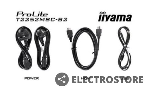 IIYAMA Monitor 22 cale T2252MSC-B2 10 PKT. POJ,IPS,HDMI,DP,2x1W,7H IIYAMA Monitor 22 cale T2252MSC-B2 10 PKT. POJ,IPS,HDMI,DP,2x1W,7H