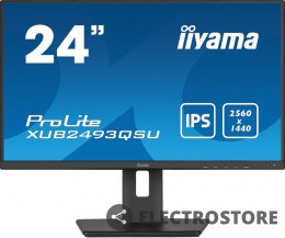 IIYAMA Monitor 23.8 cala XUB2493QSU-B5 IPS,QHD,HDMI,DP,HAS(150mm),2x2W,USB3.0