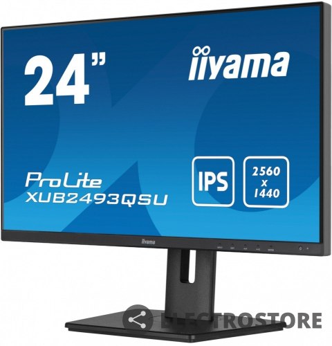 IIYAMA Monitor 23.8 cala XUB2493QSU-B5 IPS,QHD,HDMI,DP,HAS(150mm),2x2W,USB3.0 IIYAMA Monitor 23.8 cala XUB2493QSU-B5 IPS,QHD,HDMI,DP,HAS(150mm),2x2W,USB3.0