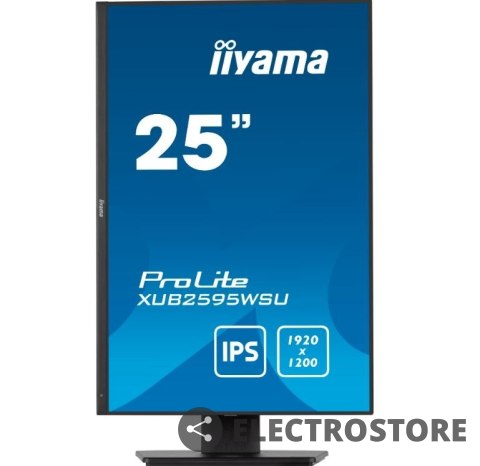 IIYAMA Monitor 25 cali XUB2595WSU-B5 IPS.PIVOT.16:10.USB.DP.HDMI.VGA.2x2W. 300(cd/m2).HAS(150mm) IIYAMA Monitor 25 cali XUB2595WSU-B5 IPS.PIVOT.16:10.USB.DP.HDMI.VGA.2x2W. 300(cd/m2).HAS(150mm)
