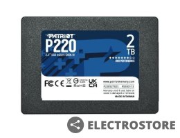 Patriot Dysk SSD 2TB P220 2.5 inches 550/500MB/s SATA III