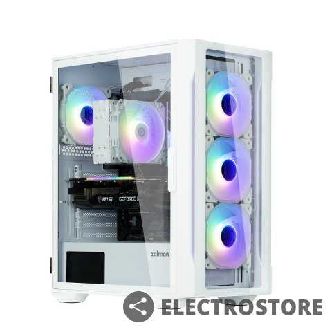 Zalman Obudowa I3 Neo TG White Mid Tower RGB 4xwentylator, biała Zalman Obudowa I3 Neo TG White Mid Tower RGB 4xwentylator, biała
