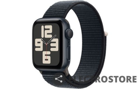 Apple Watch SE GPS, 40mm Koperta z aluminium w kolorze północy z opaską sportową w kolorze północy