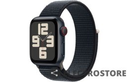 Apple Watch SE GPS + Cellular, 40mm Koperta z aluminium w kolorze północy z opaską sportową w kolorze północy