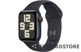 Apple Watch SE GPS + Cellular, 40mm Koperta z aluminium w kolorze północy z paskiem sportowym w kolorze północy - M/L