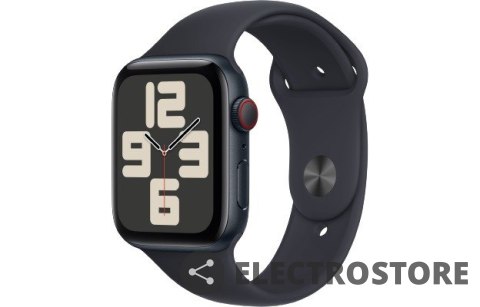 Apple Watch SE GPS + Cellular, 44mm Koperta z aluminium w kolorze północy z paskiem sportowym w kolorze północy - S/M