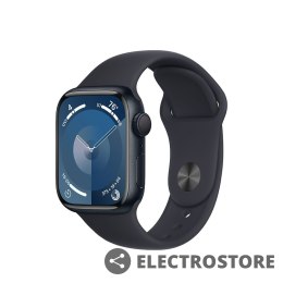 Apple Watch Series 9 GPS, 41mm Koperta z aluminium w kolorze północy z paskiem sportowym w kolorze północy - S/M