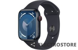 Apple Watch Series 9 GPS + Cellular, 45mm Koperta z aluminium w kolorze północy z paskiem sportowym w kolorze północy - M/L