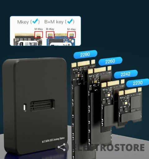 Gembird Stacja dokujaca dysków M.2 SATA i NVME USB-C Gembird Stacja dokujaca dysków M.2 SATA i NVME USB-C