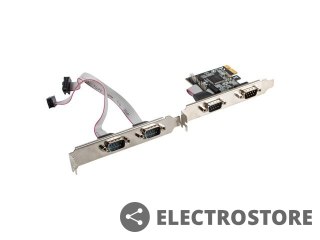 Lanberg Karta PCI Express - COM 9Pin x4 + Śledzie Low Profile