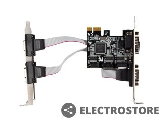 Lanberg Karta PCI Express - COM 9Pin x4 + Śledzie Low Profile