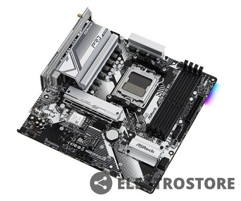 ASRock Płyta główna A620M PRO RS WIFI AM5 4DDR5 HDMI/DP M.2 mATX ASRock Płyta główna A620M PRO RS WIFI AM5 4DDR5 HDMI/DP M.2 mATX