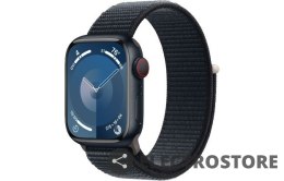 Apple Watch Series 9 GPS + Cellular, 41mm Koperta z aluminium w kolorze północy z opaską sportową w kolorze północy