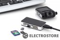 Digitus Czytnik kart 5-portowy USB 3.0 SuperSpeed, All-in-one, Czarno-srebrny