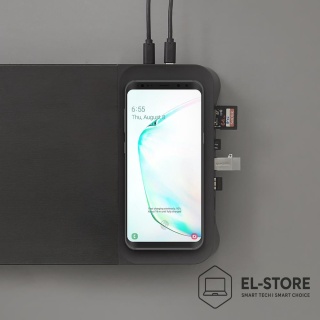 Podstawka pod monitor z szybką ładowarką oraz bezprzewodowym ładowaniem urządzeń, 3-w-1