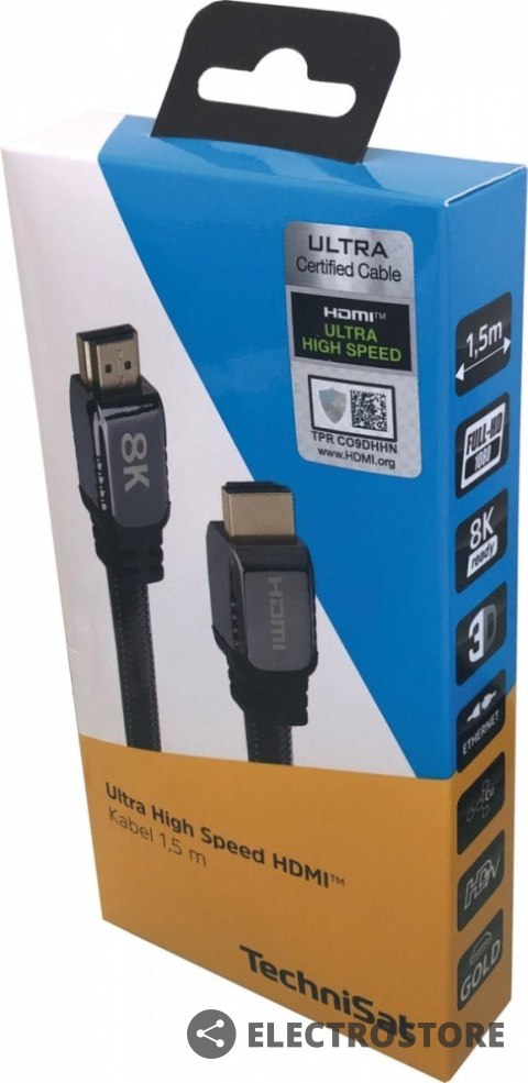 TechniSat Kabel Ultra High Speed HDMI 2.1 8K 1,5m TechniSat Kabel Ultra High Speed HDMI 2.1 8K 1,5m