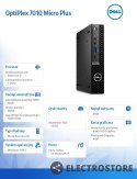 Dell Komputer Optiplex MFF Plus/Core i7-13700T/16GB/512GB SSD/Integrated/WLAN + BT/Kb & Mouse/W11Pro/vPro