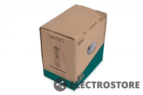 Digitus Kabel teleinformatyczny instalacyjny kat.5e, U/UTP, Eca, drut, AWG 24/1, PVC, 305m, szary, karton Digitus Kabel teleinformatyczny instalacyjny kat.5e, U/UTP, Eca, drut, AWG 24/1, PVC, 305m, szary, karton