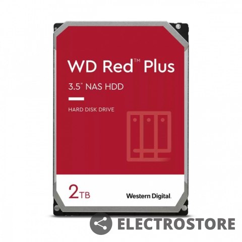 Western Digital Dysk twardy WD Red Plus 2TB 3,5 CMR 64MB/5400RPM