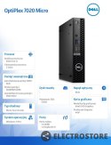 Dell Komputer Optiplex MFF/Core i3-14100T/8GB/512GB SSD/Integrated/WLAN + BT/Kb/Mouse/W11Pro