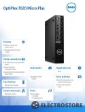 Dell Komputer Optiplex Plus MFF/Core i7-14700/16GB/512GB SSD/Integrated/WLAN + BT/Wireless Kb & Mouse/W11Pro/vPro