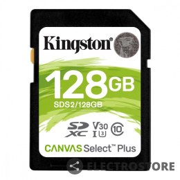 Kingston Karta pamięci SD 128GB Canvas Select Plus R100MB/s