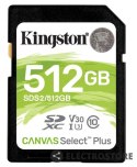 Kingston Karta pamięci SD 512GB Canvas Select Plus