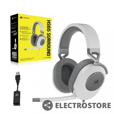 Corsair Słuchawki HS65 Surround białe Corsair Słuchawki HS65 Surround białe