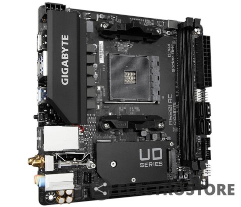 Gigabyte Płyta główna A520I AC AM4 2DDR4 DP/2HDMI mITX Gigabyte Płyta główna A520I AC AM4 2DDR4 DP/2HDMI mITX