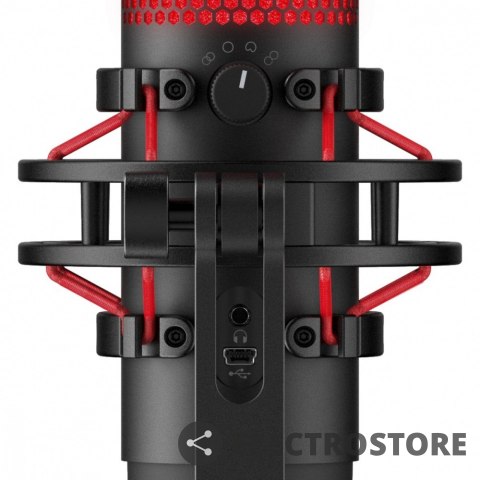 HyperX Mikrofon QuadCast czarno-czerwony HyperX Mikrofon QuadCast czarno-czerwony