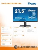 IIYAMA Monitor 21.5 cala ProLite XU2292HSU-B6 IPS,100Hz,FreeSync,SLIM,HDMI,DP,2x2W, 4xUSB(3.2),0.4ms